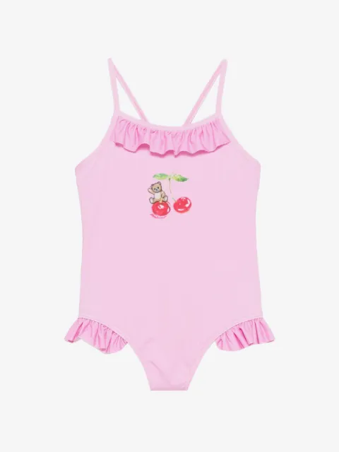 Moschino Kids traje de baño con volantes