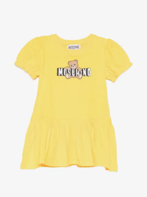 Moschino Kids puffed-sleeves dress
