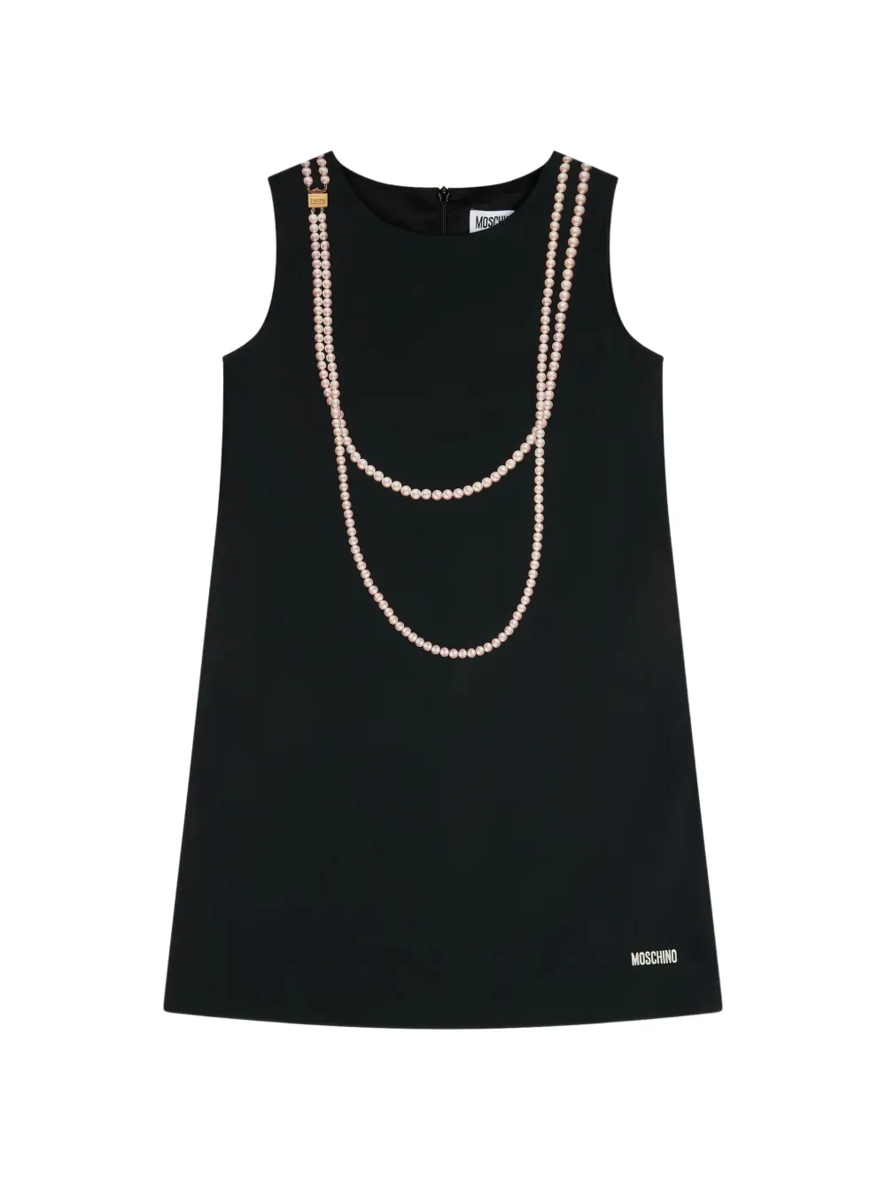Moschino Kids pearl-print dress - Nero