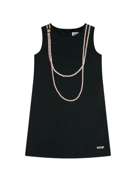 Moschino Kids pearl-print dress