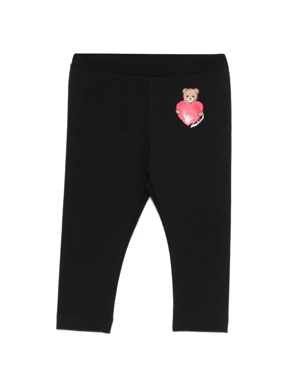 Moschino Kids teddy-print leggings - Nero