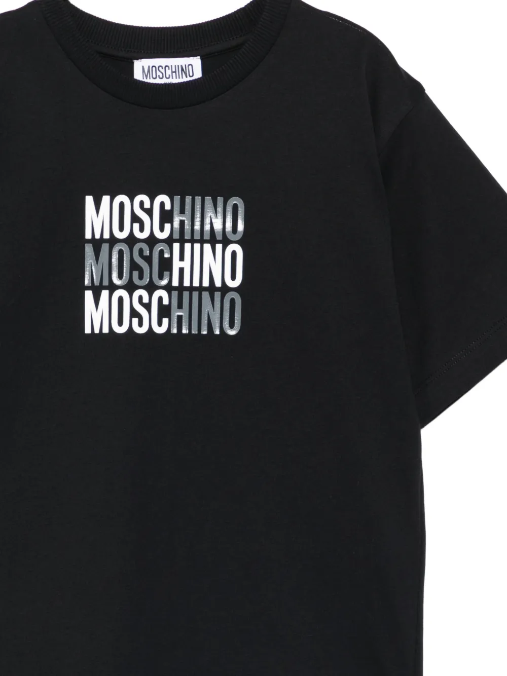Moschino Kids T-shirt met logo Zwart