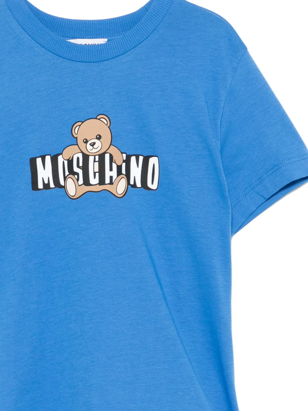 Moschino Kids T-shirt met teddybeerprint Blauw