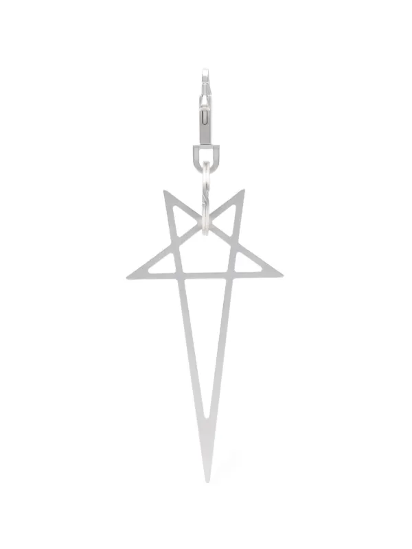 Rick Owens Pentagram Necklace Pendant | Silver | FARFETCH ID