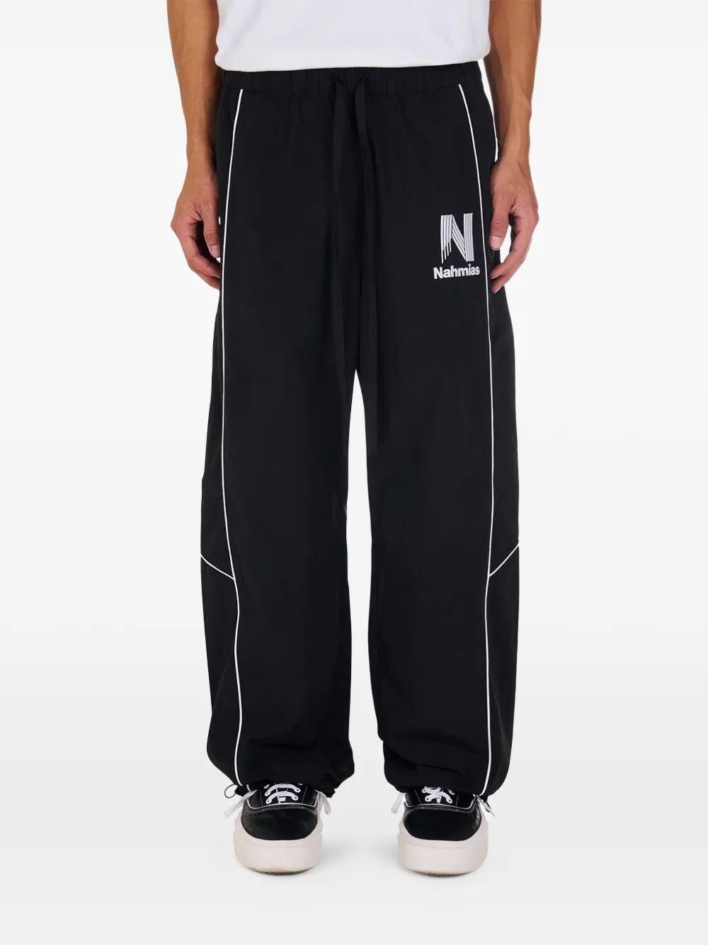 Nahmias logo warmup trousers - Nero
