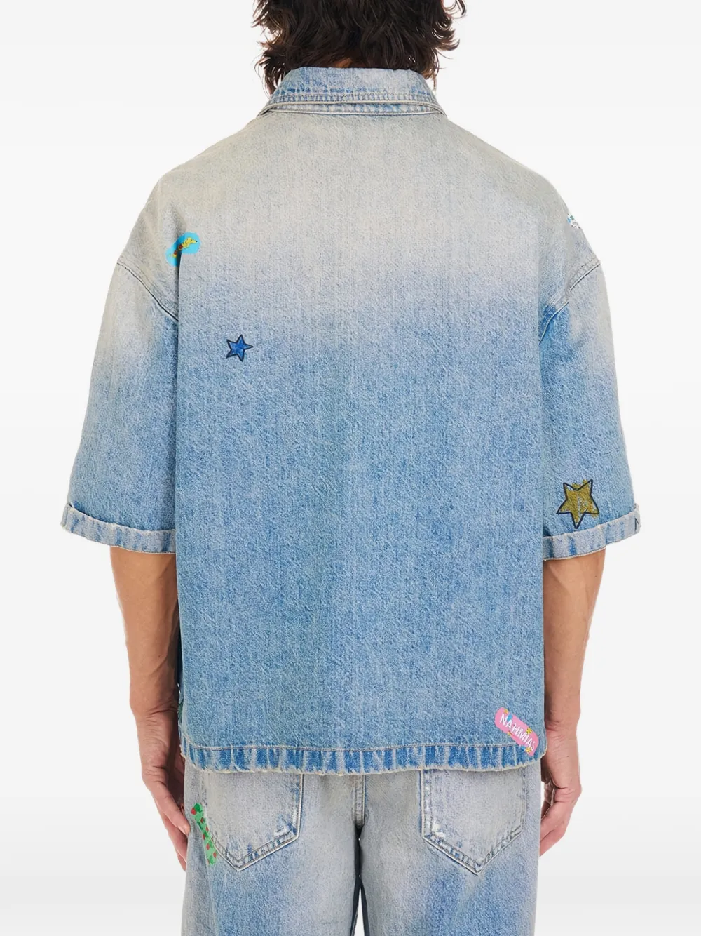 Nahmias denim bandaid shirt - Blauw