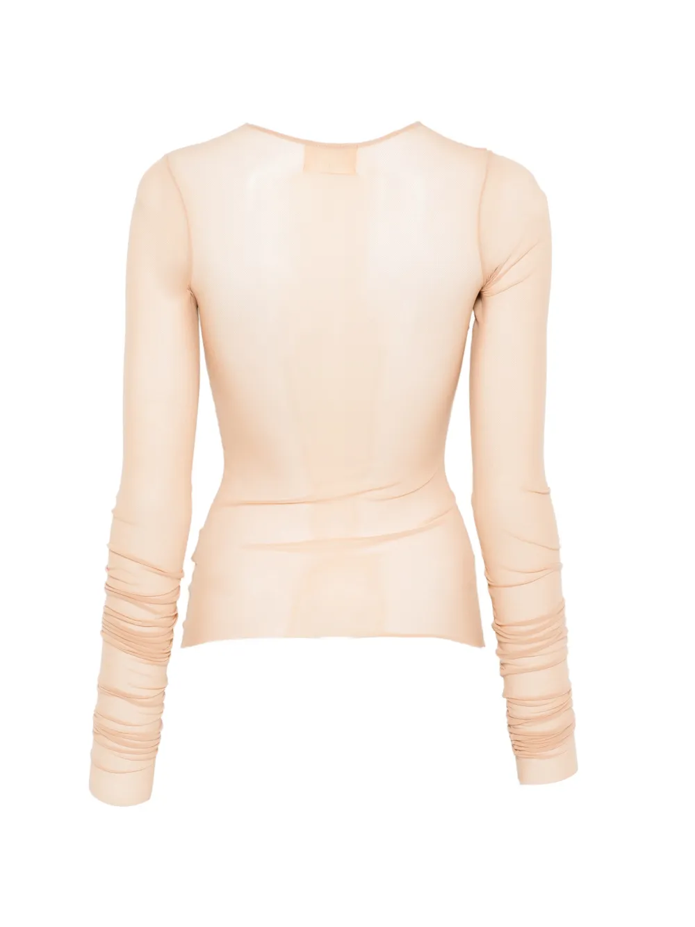 Patrizia Pepe Top met ruches mouwen Beige
