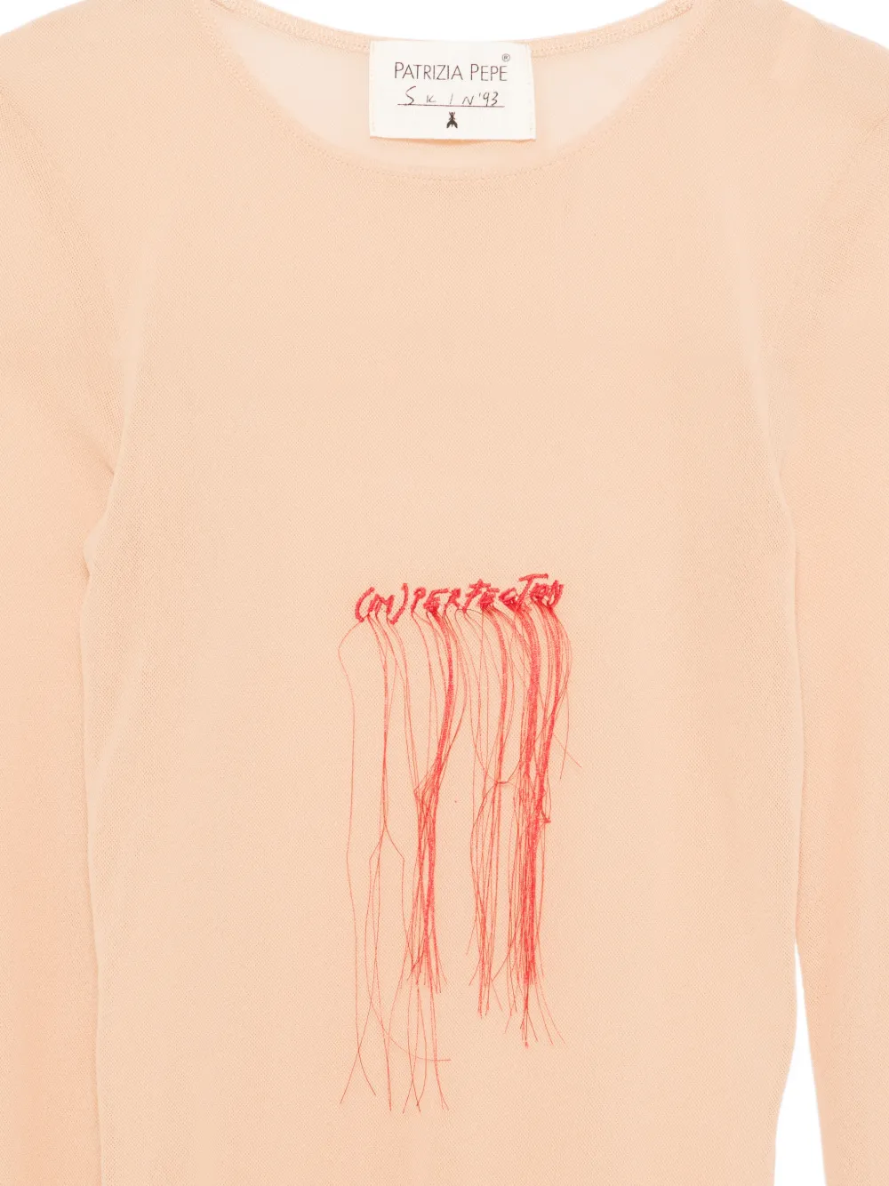 Patrizia Pepe Top met ruches mouwen Beige