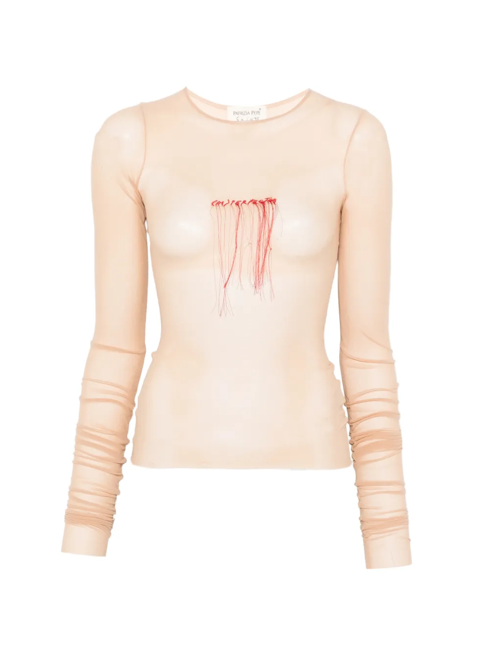 Patrizia Pepe ruched-sleeve top - Toni neutri