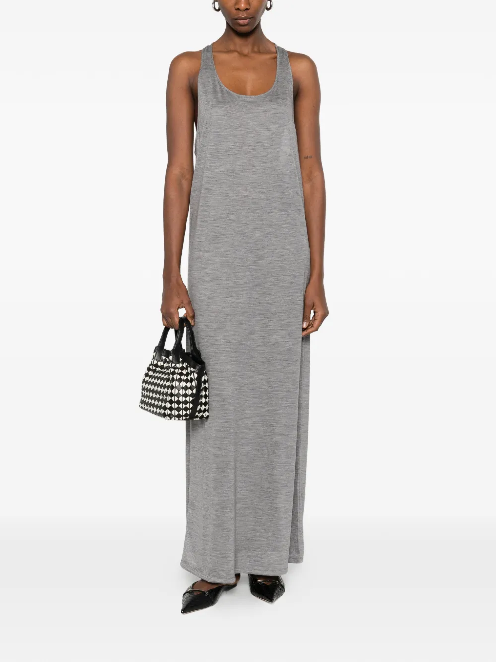 Patrizia Pepe Wollen maxi-jurk Grijs