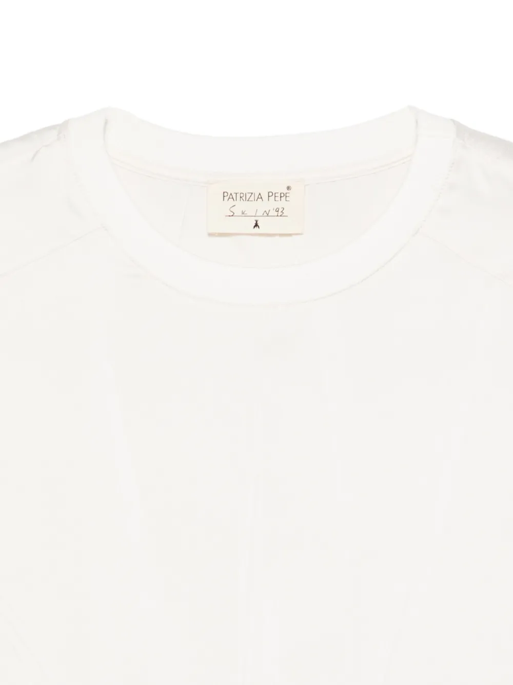 Patrizia Pepe Oversized satijnen T-shirt Wit