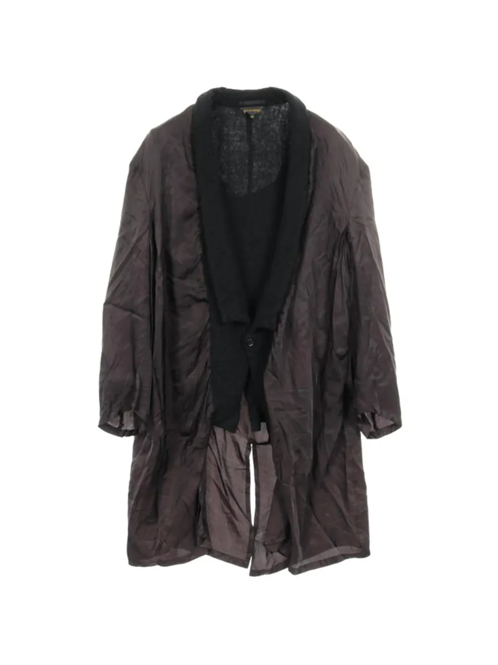 Comme Des Garçons Pre-Owned 2010s layered button coat - Marrone