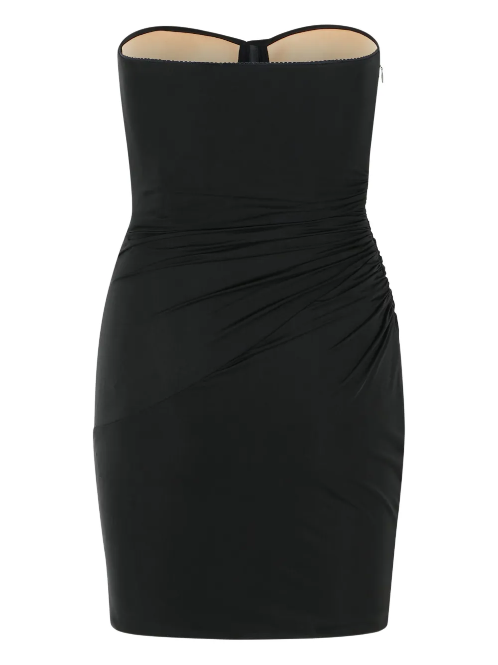 Blumarine strapless draped mini dress - Zwart
