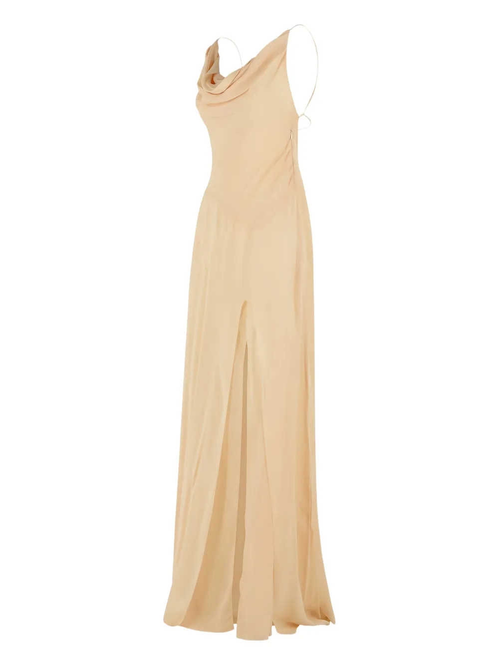 Blumarine Maxi-jurk met hoge hals Beige