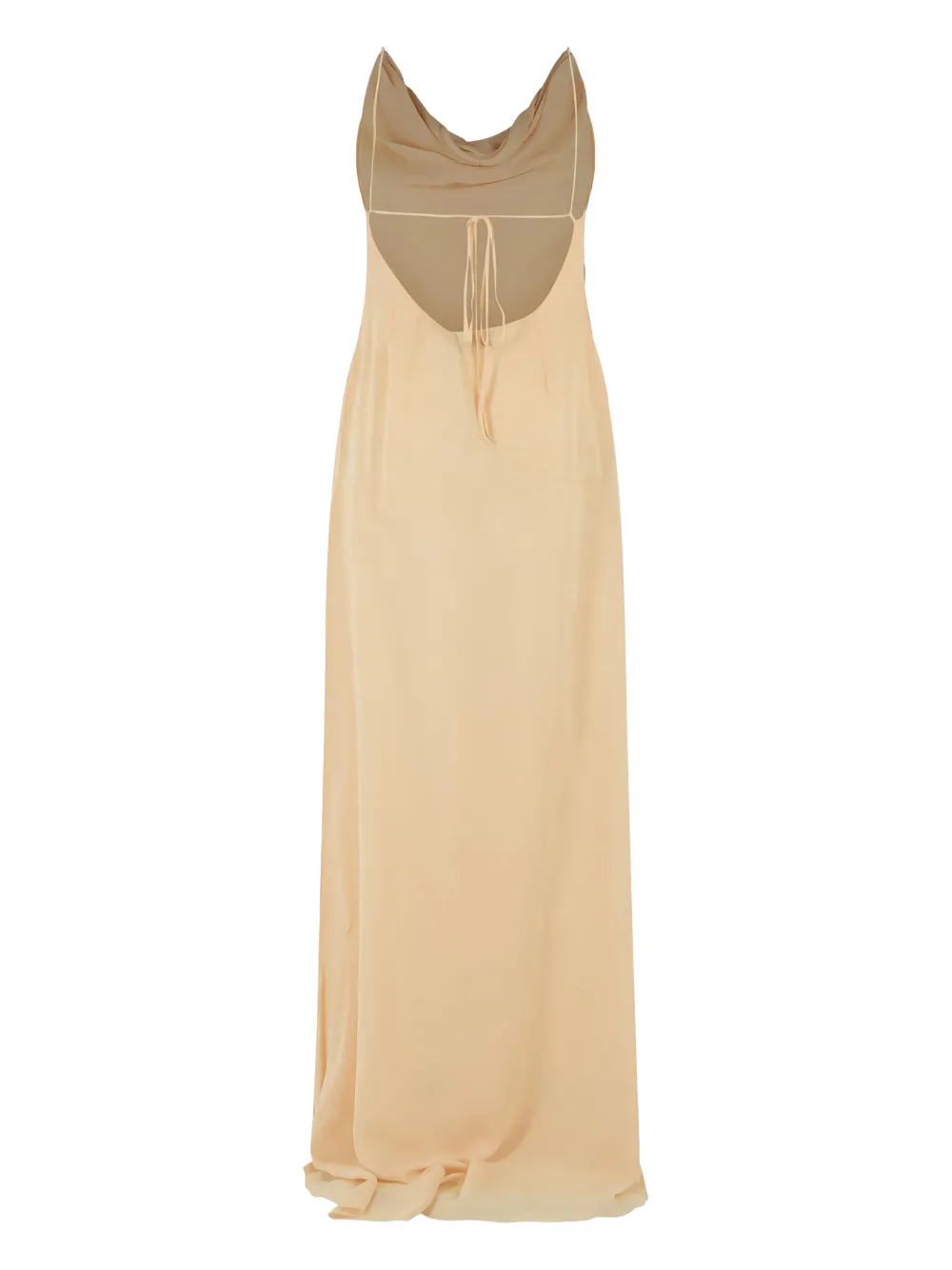 Blumarine Maxi-jurk met hoge hals Beige