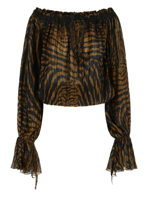 Blumarine zebra-pattern blouse