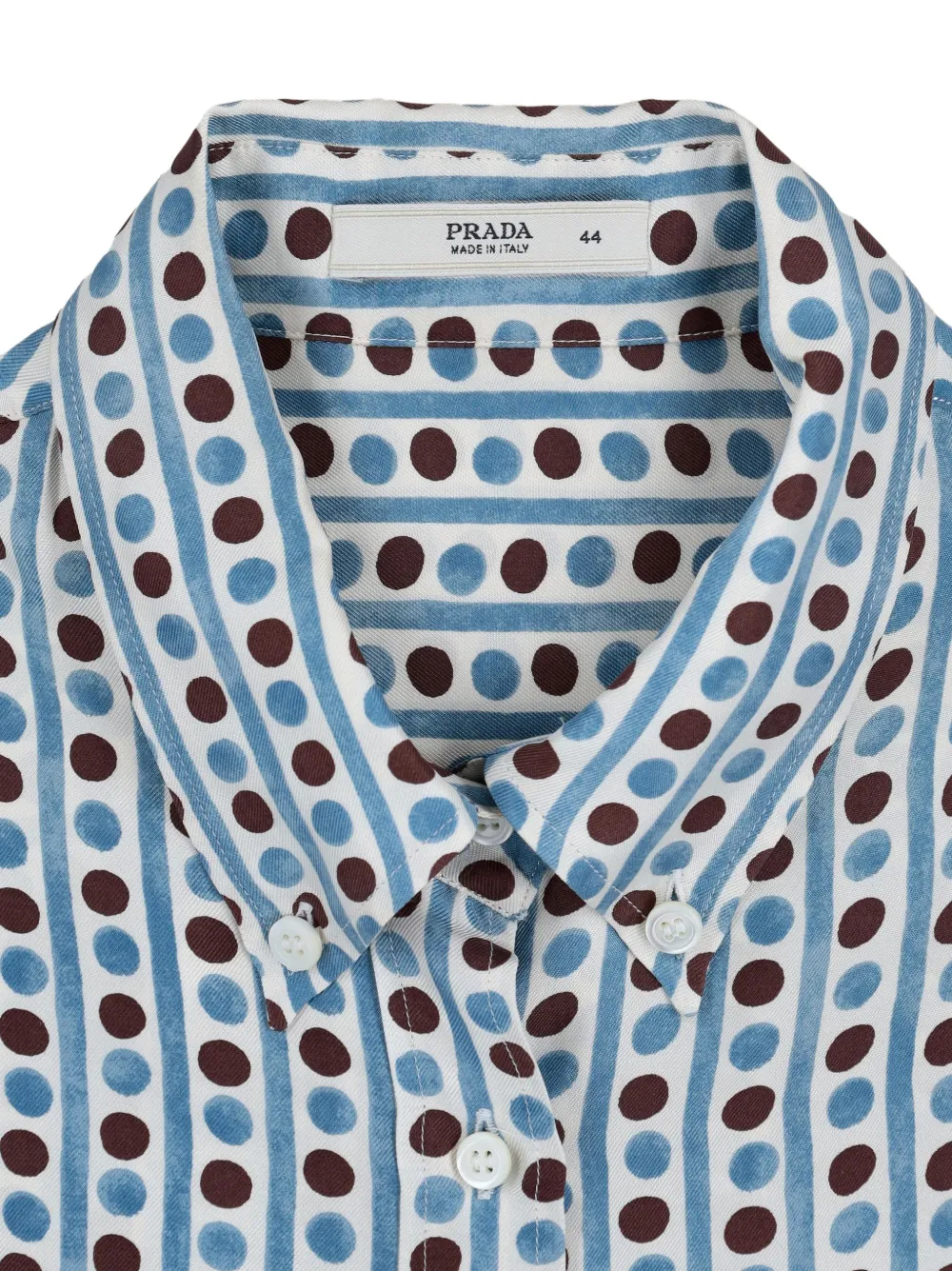  Prada Pre-owned Geometric Short-sleeved Shirt - Neutrals 
