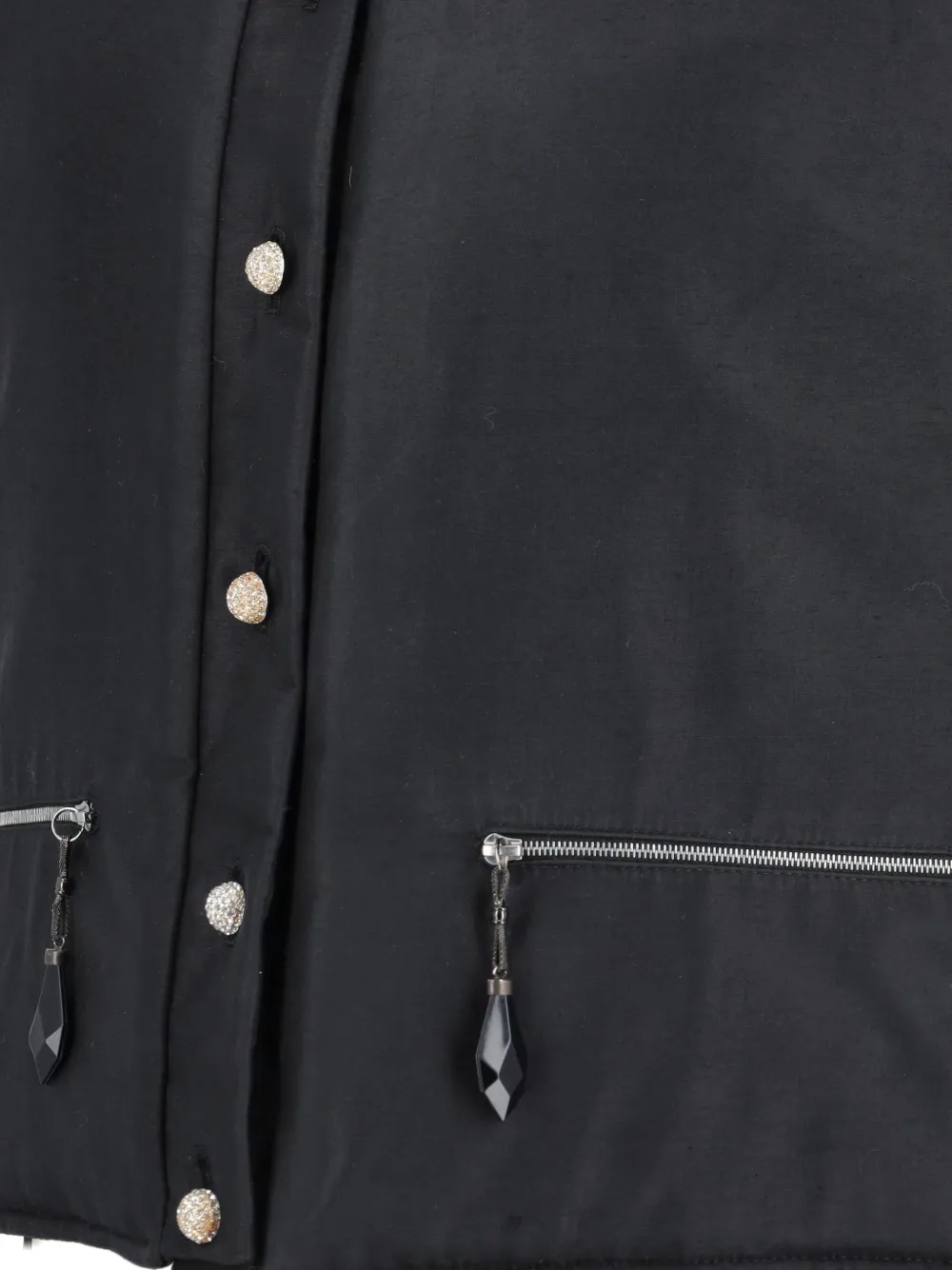  Gianfranco Ferré Pre-owned Padded Gem-button Gilet - Black 