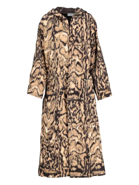 Gianfranco Ferré Pre-Owned quilted leopard-print coat