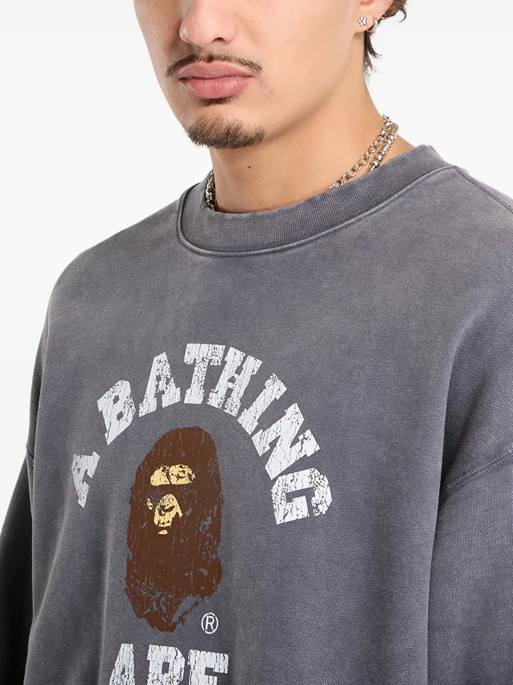 A BATHING APE® クルーネック スウェットシャツ | グレー | FARFETCH JP