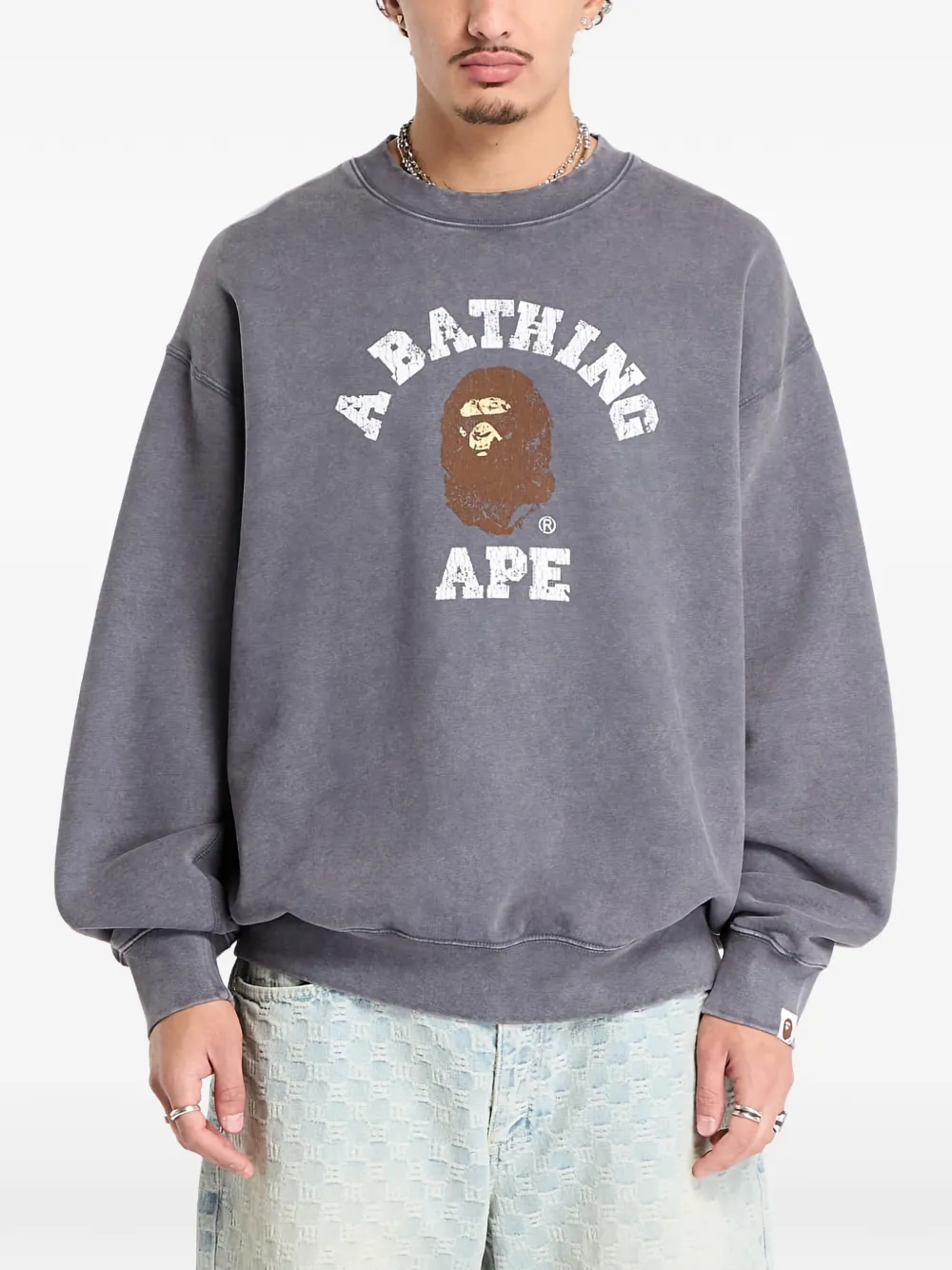 A BATHING APE crew-neck sweatshirt - Grijs