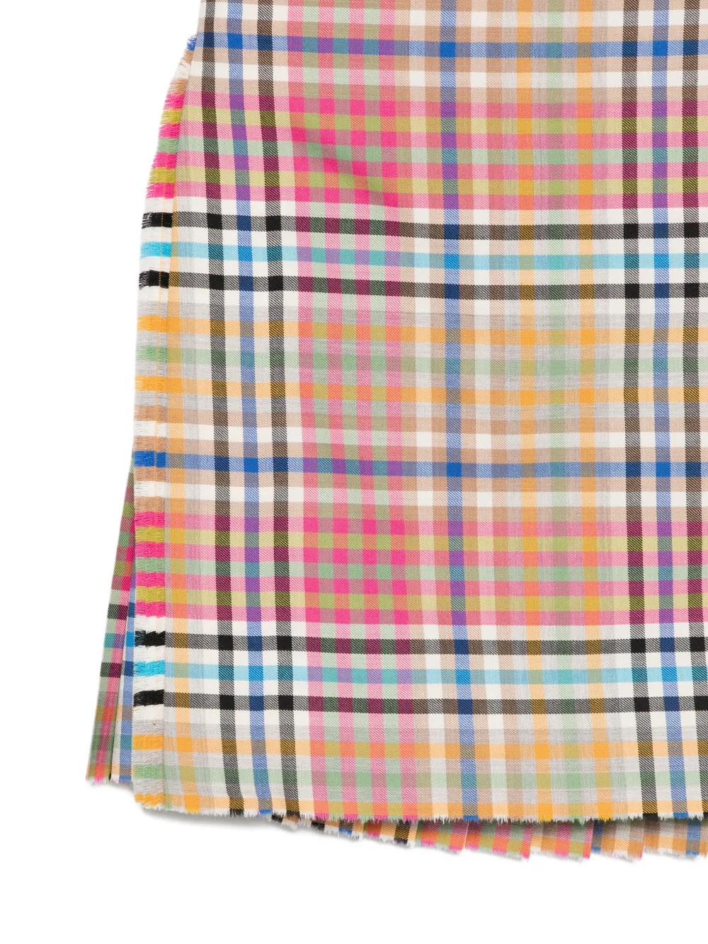 Vivienne Westwood Geruite rok met franje Beige