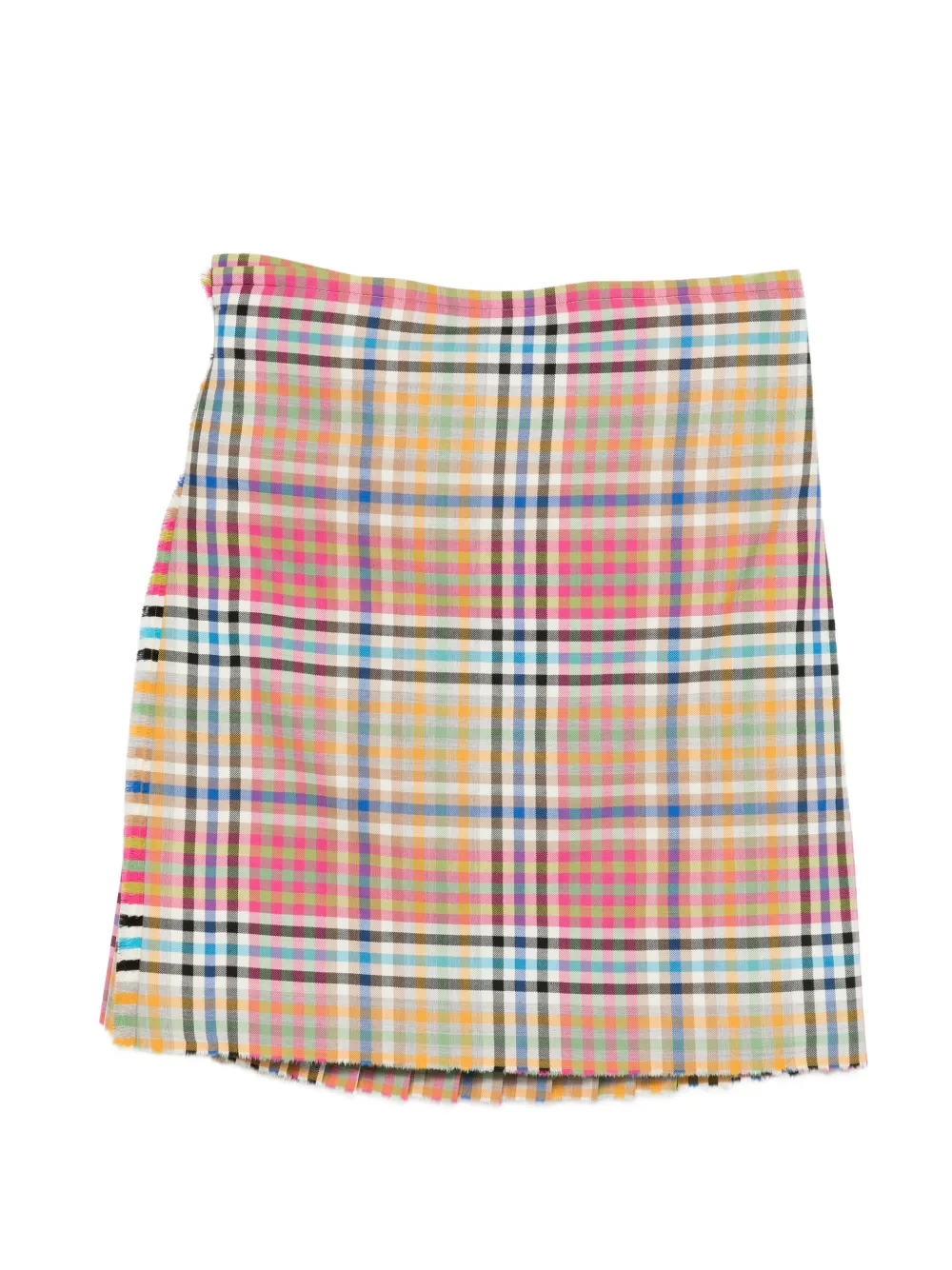 Vivienne Westwood plaid frayed skirt - Toni neutri
