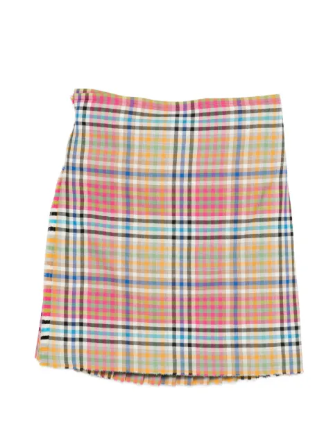 Vivienne Westwood plaid frayed skirt