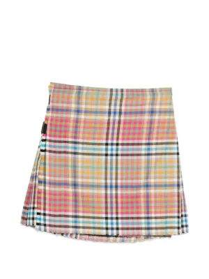 Vivienne Westwood バックル プリーツミニスカート | イエロー