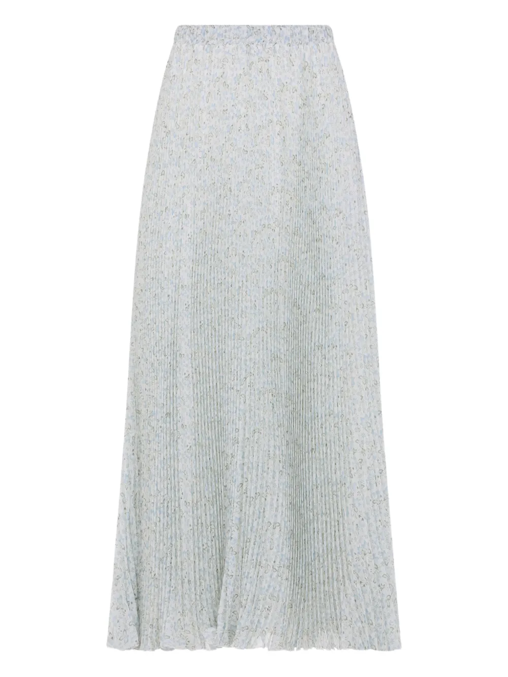 Ermanno Scervino floral-pattern pleated midi skirt - Bianco