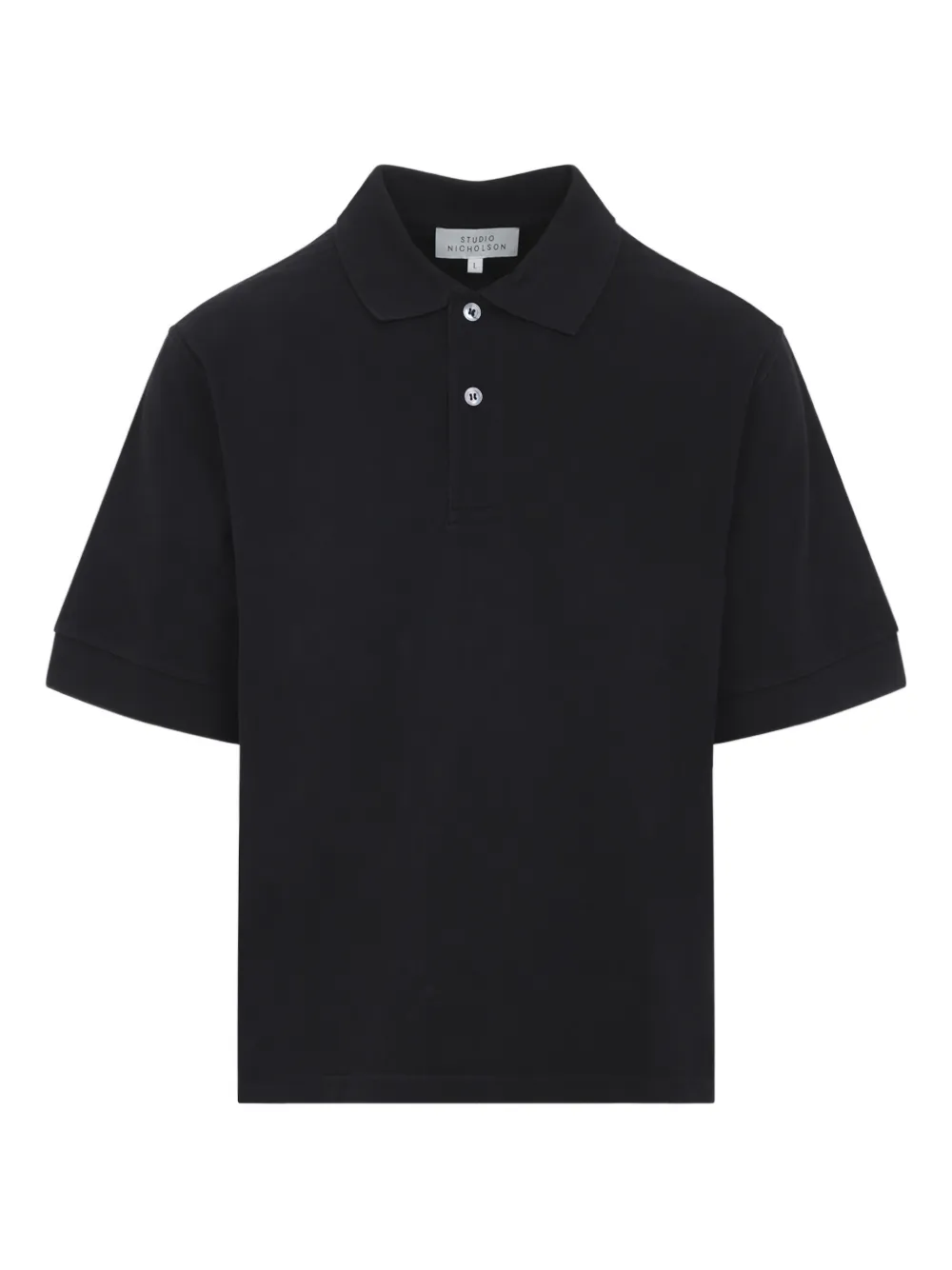 Studio Nicholson button short-sleeve polo shirt - Nero