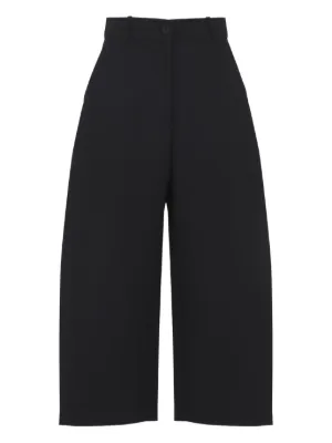 Studio Nicholson Dordoni クロップドワイドパンツ | ブラック