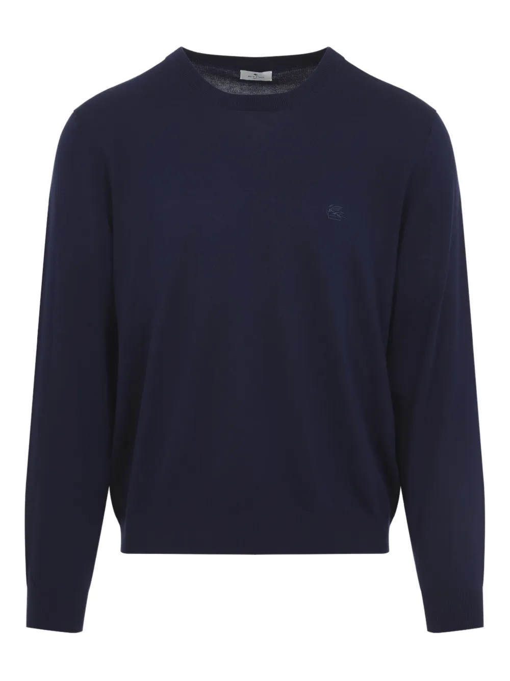ETRO embroidered round-neck sweater - Blau