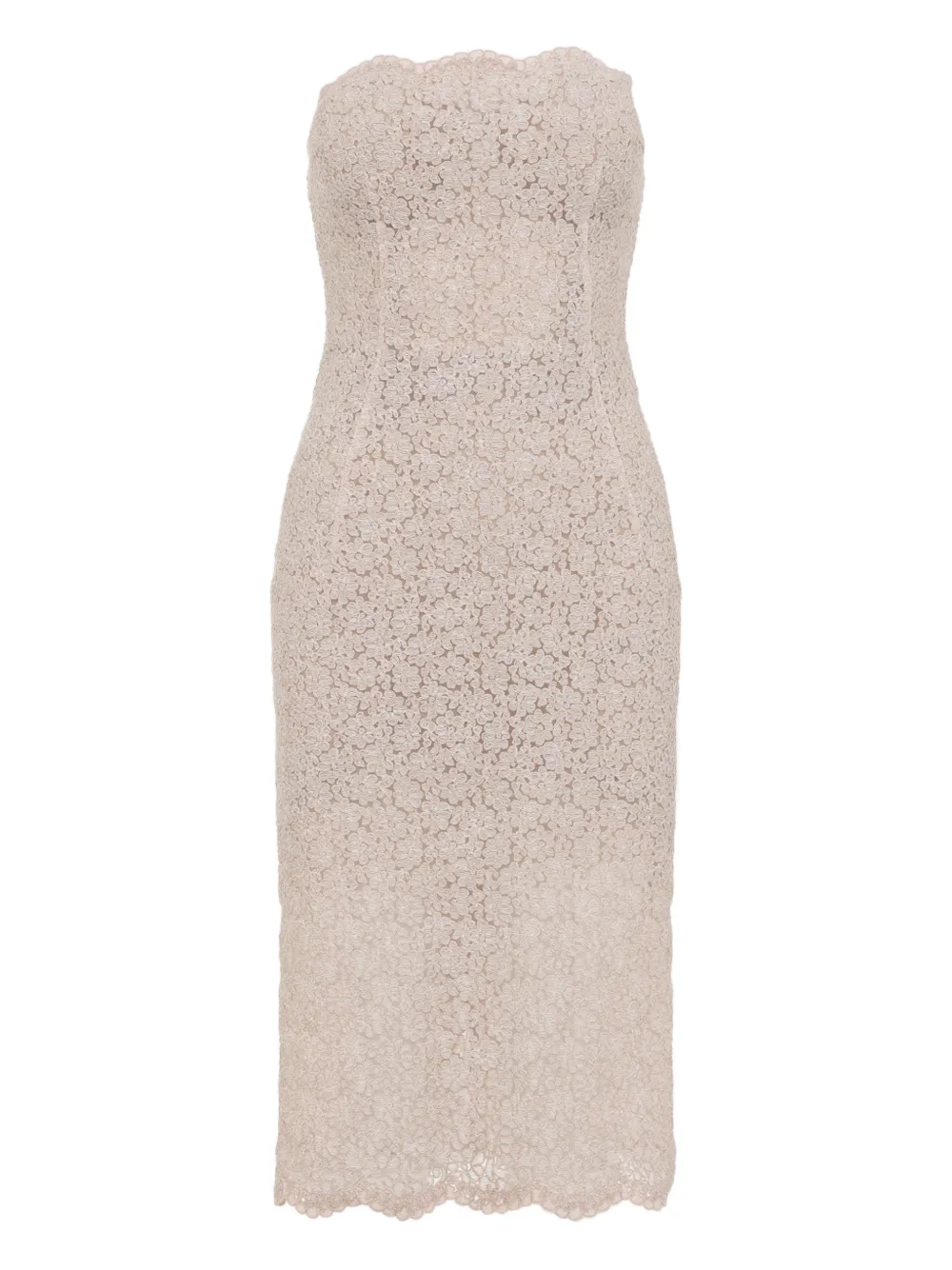 Ermanno Scervino floral strapless midi dress - Rosa