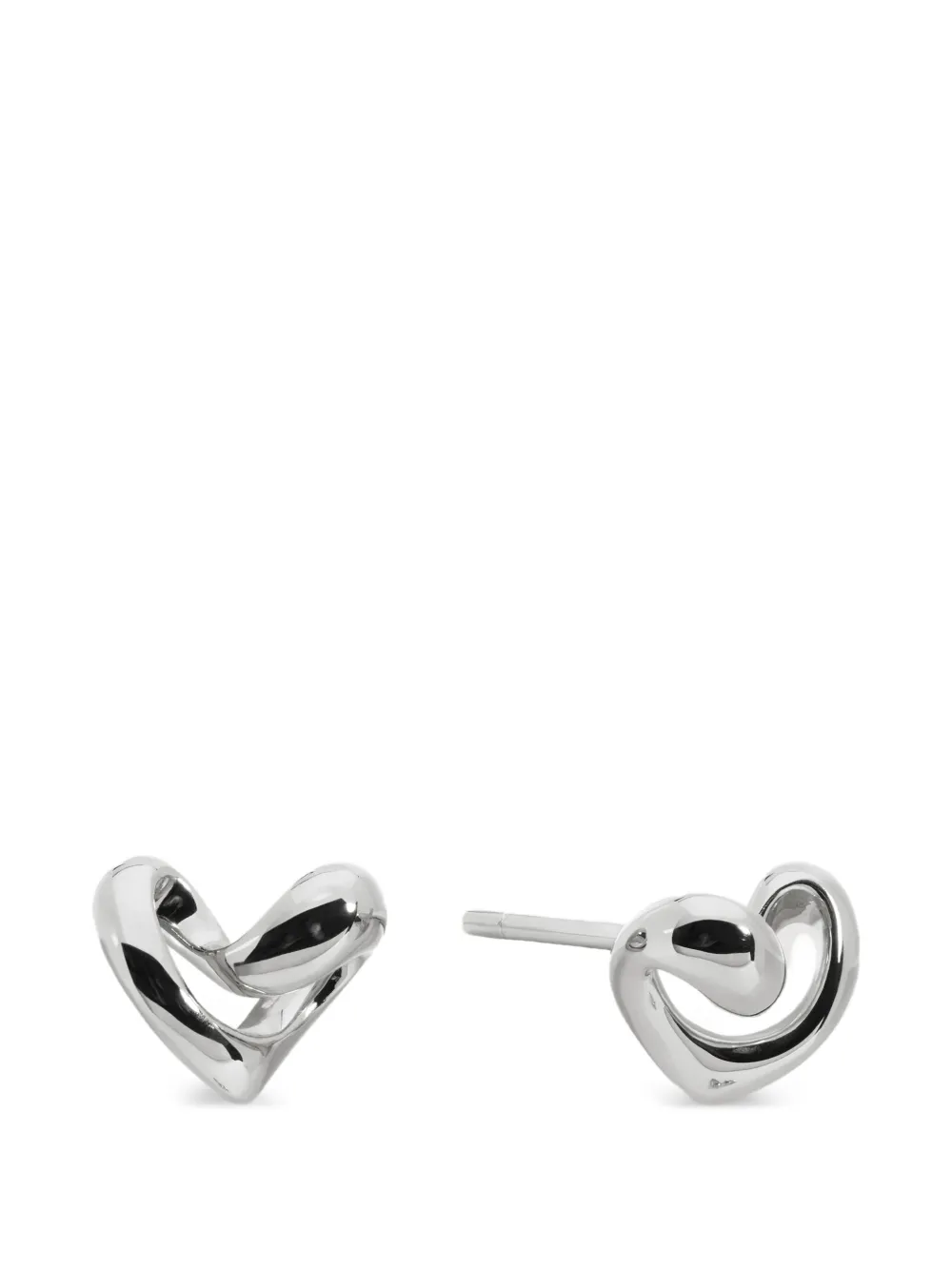 Monica Vinader Orecchini Infinity Heart piccoli - Argento