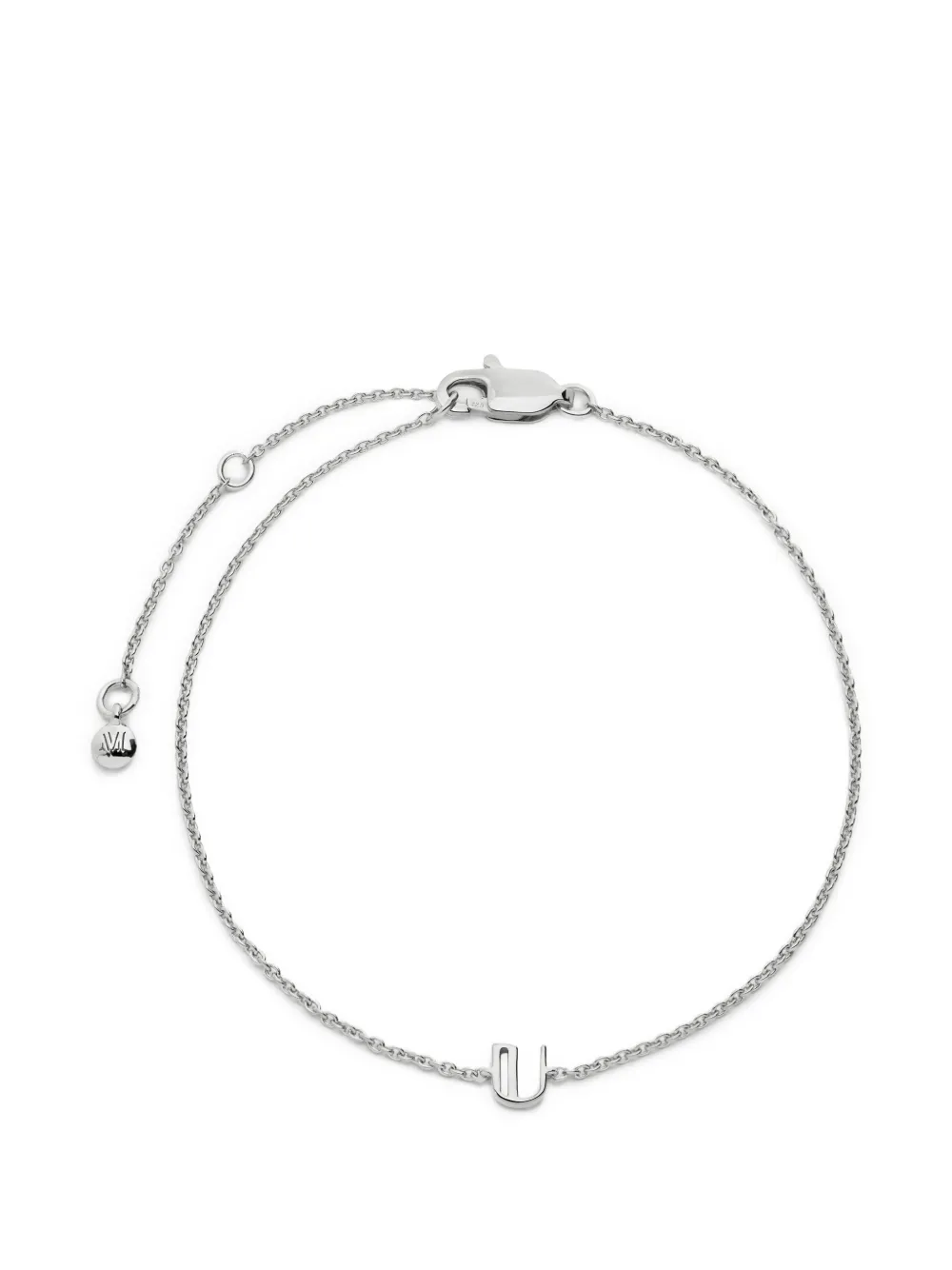 Monica Vinader Bracciale a catena Initial U - Argento