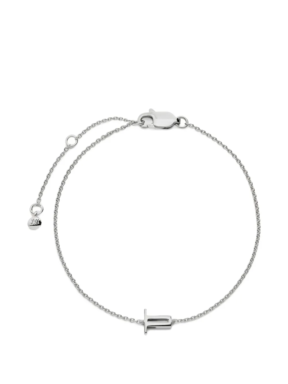 Monica Vinader Bracciale a catena Initial T - Argento