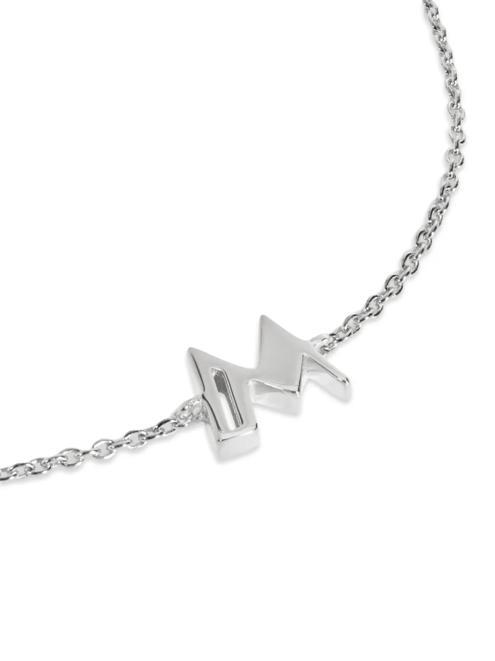  Monica Vinader Pulsera De Cadena Con Inicial M - Plateado 