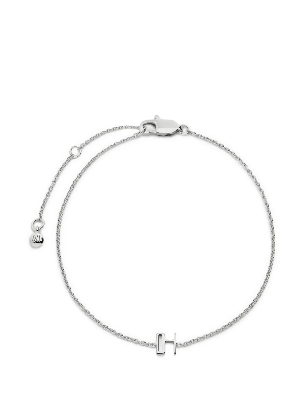 Monica Vinader Bracciale a catena con lettera - Argento
