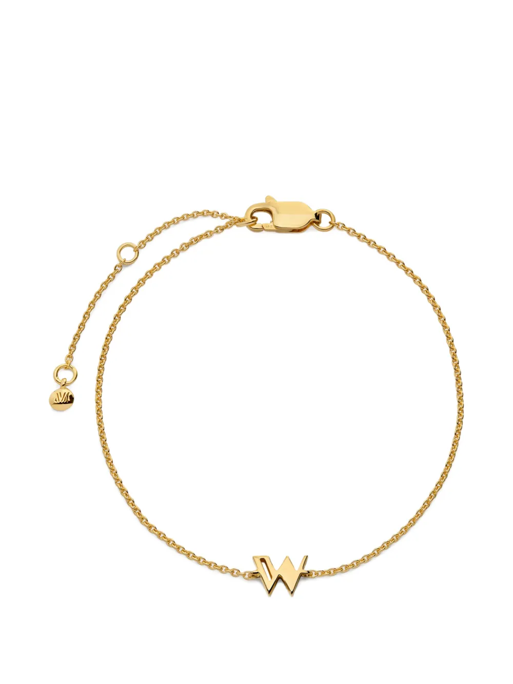 Monica Vinader Kettenarmband mit W-Motiv - Gold