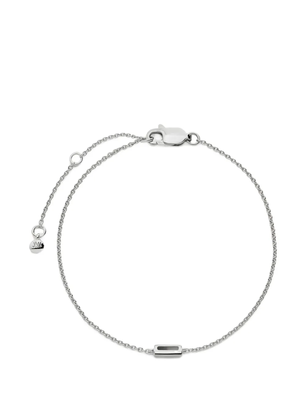 Monica Vinader Bracciale a catena con lettera I - Argento