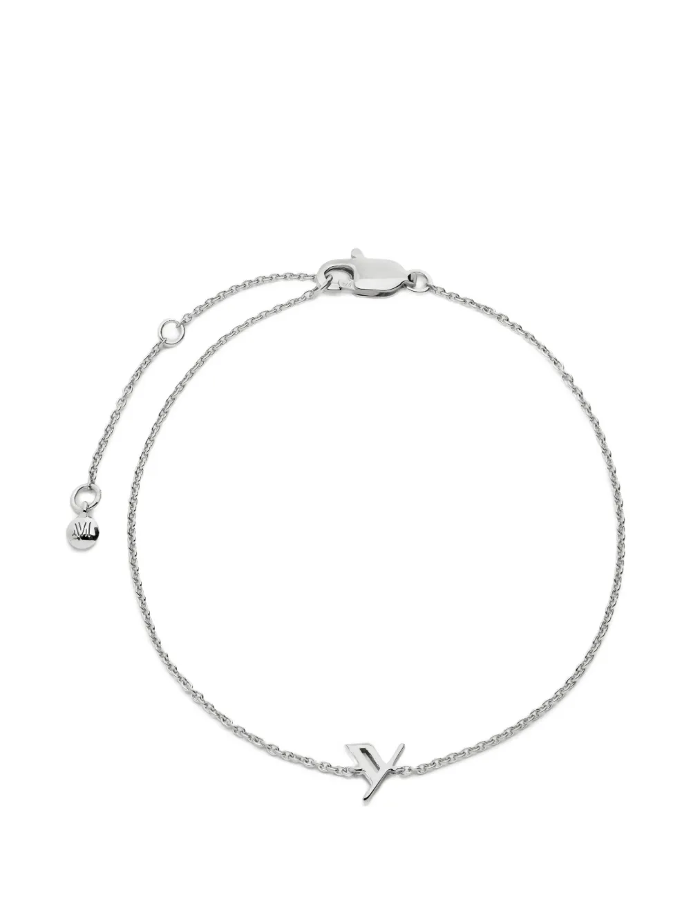 Monica Vinader Bracciale a catena con lettera Y - Argento