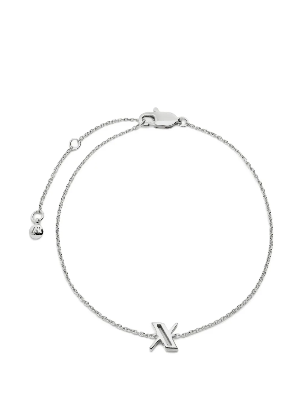 Monica Vinader Bracciale a catena Initial X - Argento