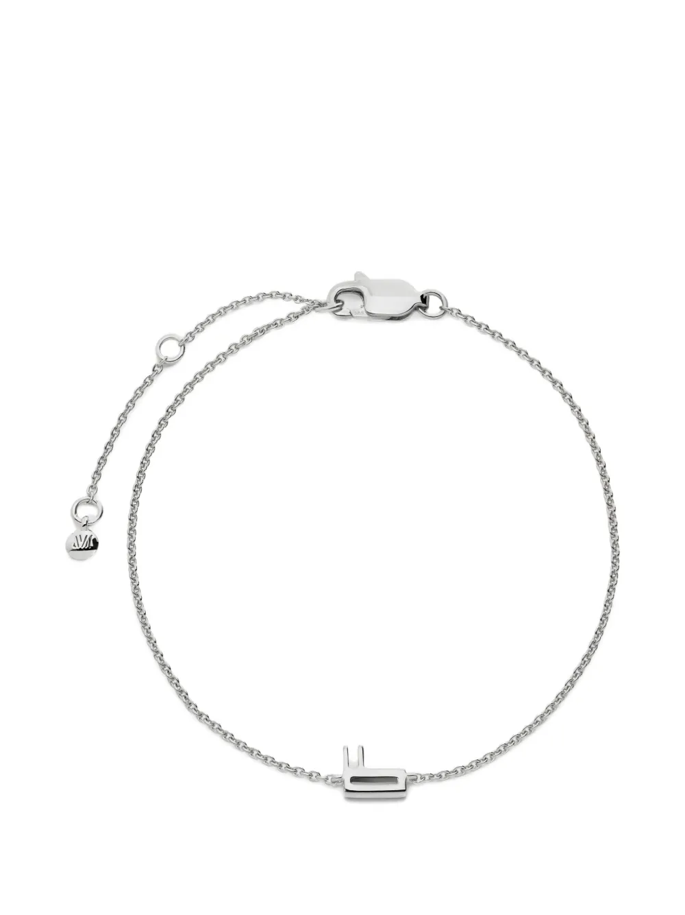 Monica Vinader Bracciale a catena con lettera F - Argento