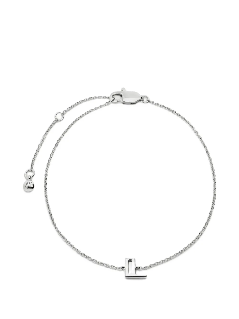 Monica Vinader Bracciale a catena con lettera L - Argento
