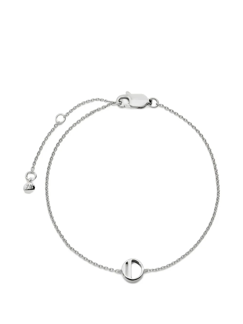 Monica Vinader Bracciale a catena con lettera - Argento