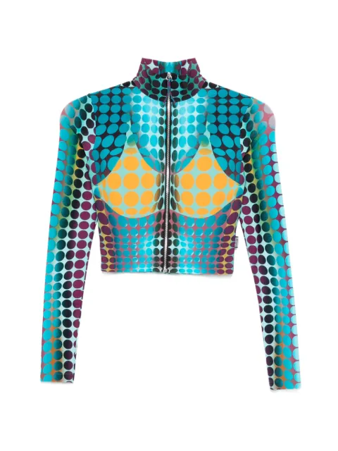 Jean Paul Gaultier long-sleeve zip-fastening top