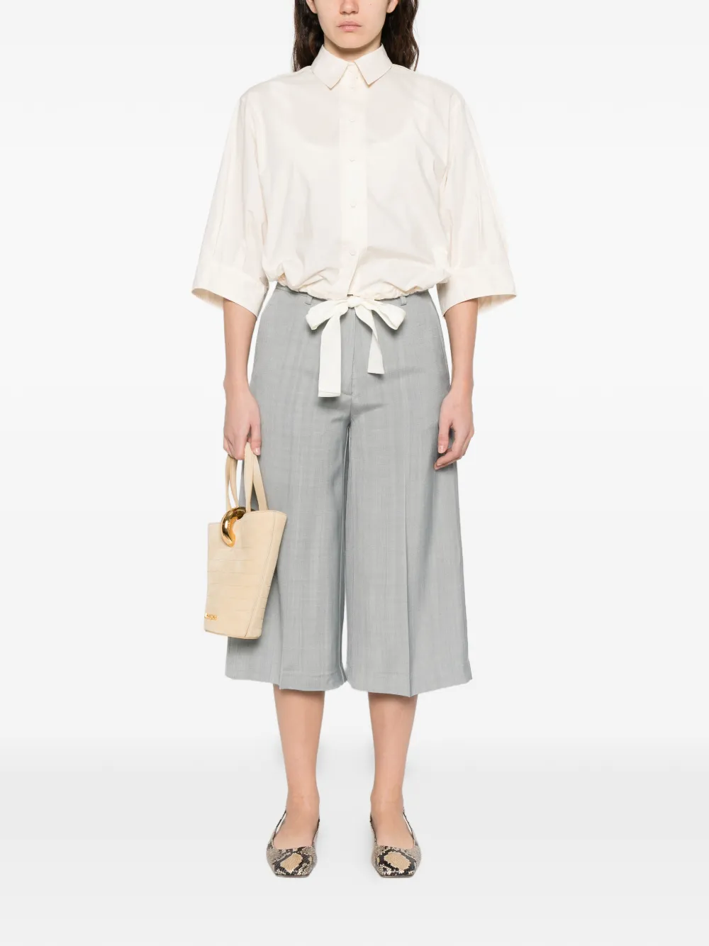  Forte Forte Drawstring-hem Shirt - Neutrals 