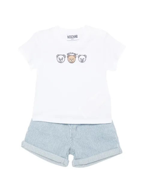 Moschino Kids bear-print shorts set