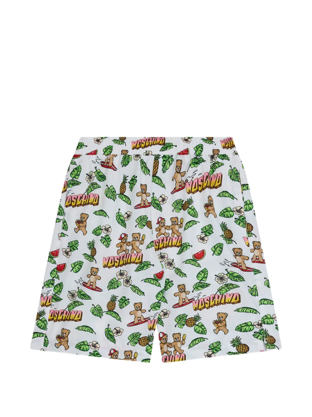 Moschino Kids graphic pattern swimwear - White